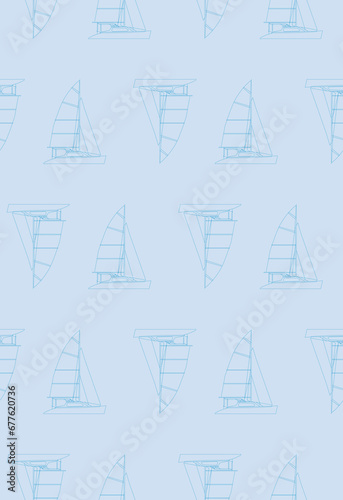 Boat seamless pattern Vector Image