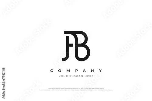 Initial Letter AB Logo Design Vector