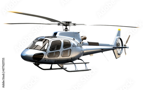 Aircraft AS350 Ecureuil On Transparent Background