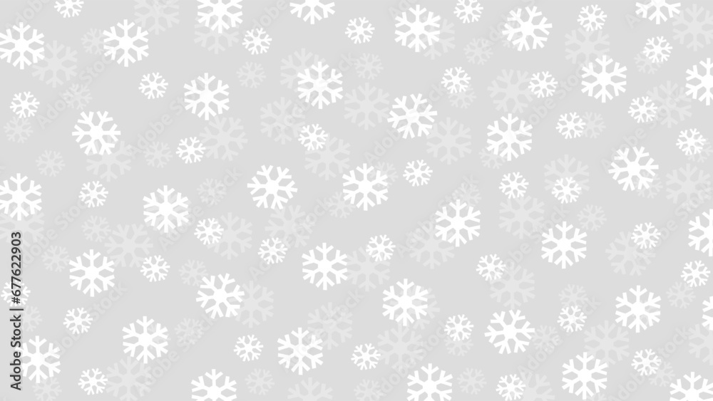Grey and white seamless background with snowflakes Grey and white seamless background with snowflakes