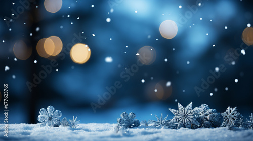 winter night landscape HD 8K wallpaper Stock Photographic Image  © AA