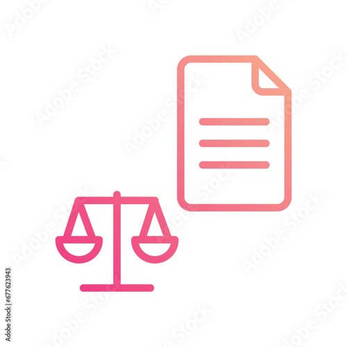Principle Of Right icon isolate white background vector stock illustration.