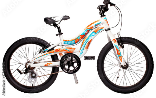 Tribal-Inspired Bike Decals On Transparent Background