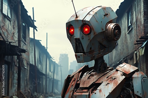 Robot in the abandoned city