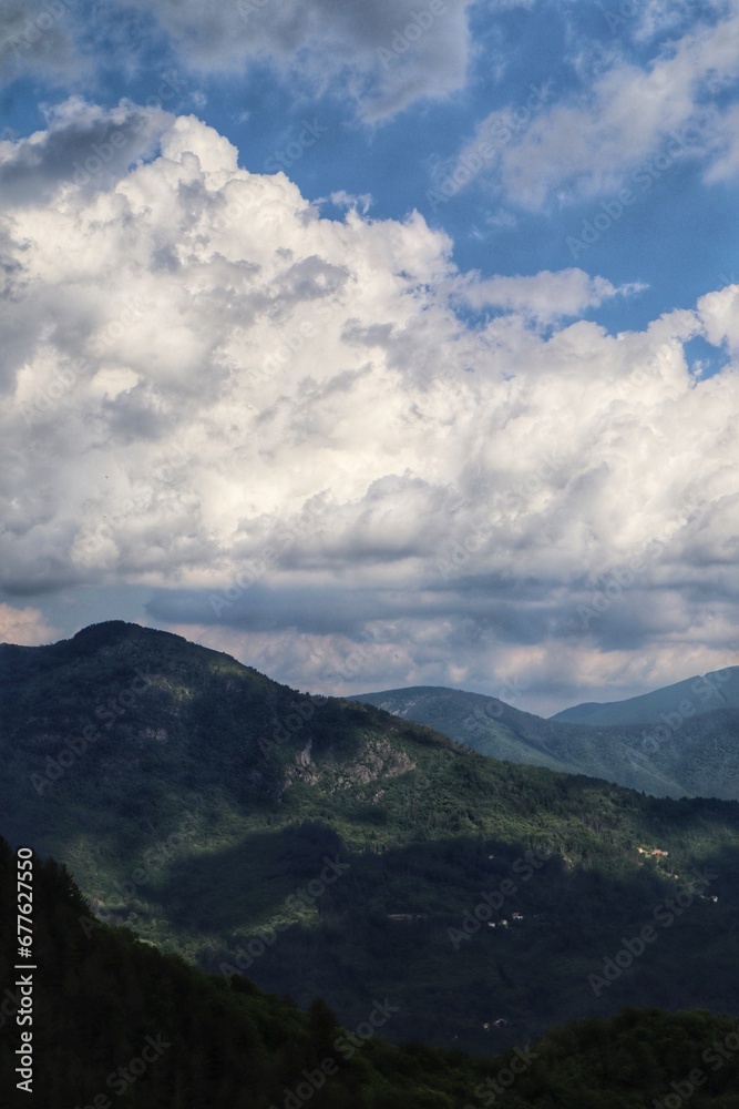 clouds over the mountains