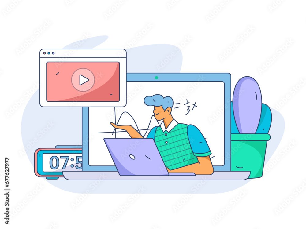 Education learning people flat vector concept hand drawn illustration
Education learning people flat vector concept hand drawn illustration