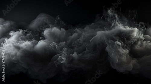 smoke on black background HD 8K wallpaper Stock Photographic Image 