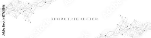 Global network connection banner design template. Header social network communication in the global business concept. Big data visualization. Internet technology