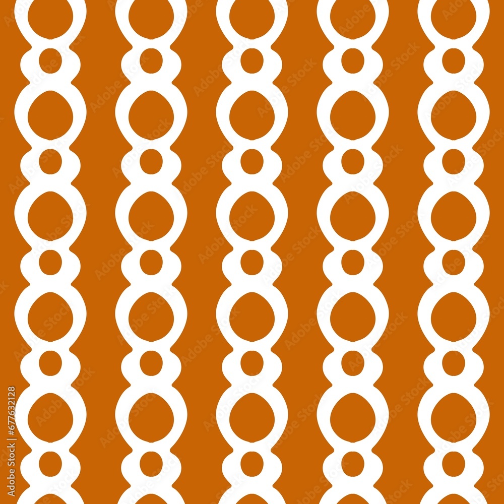 orange and white abstract geometric pattern, seamless background
