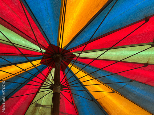 close up colorful background with umbrella