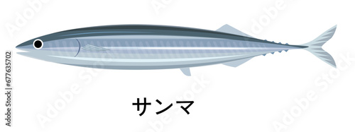 サンマのイラスト
