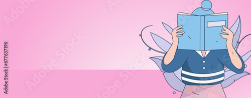 Education learning people flat vector concept hand drawn illustration
