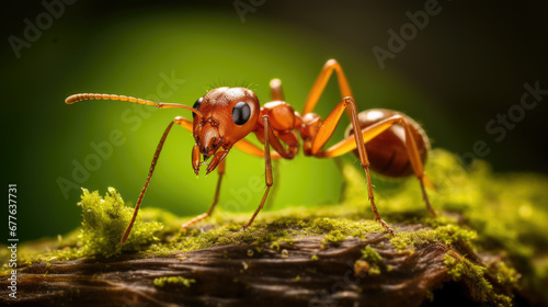 closeup of european wood ant, formica poyctena.