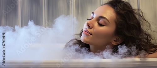 The young brunette woman found pleasure and relaxation in her home bathroom as she indulged in a close and luxurious foam bath taking care of her face skin and body with utmost attention to