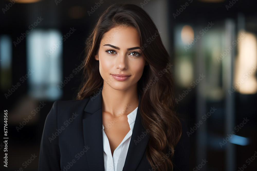 Generative AI picture portrait of amazing gorgeous office worker young woman Generative AI picture portrait of amazing gorgeous office worker young woman