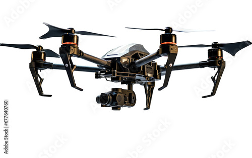 Drone in Flight On Transparent Background