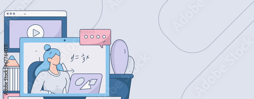 Education learning people flat vector concept hand drawn illustration
