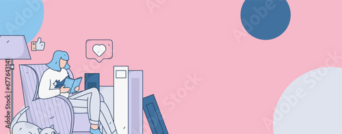 Education learning people flat vector concept hand drawn illustration
