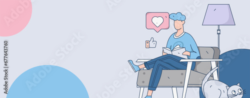 Education learning people flat vector concept hand drawn illustration
