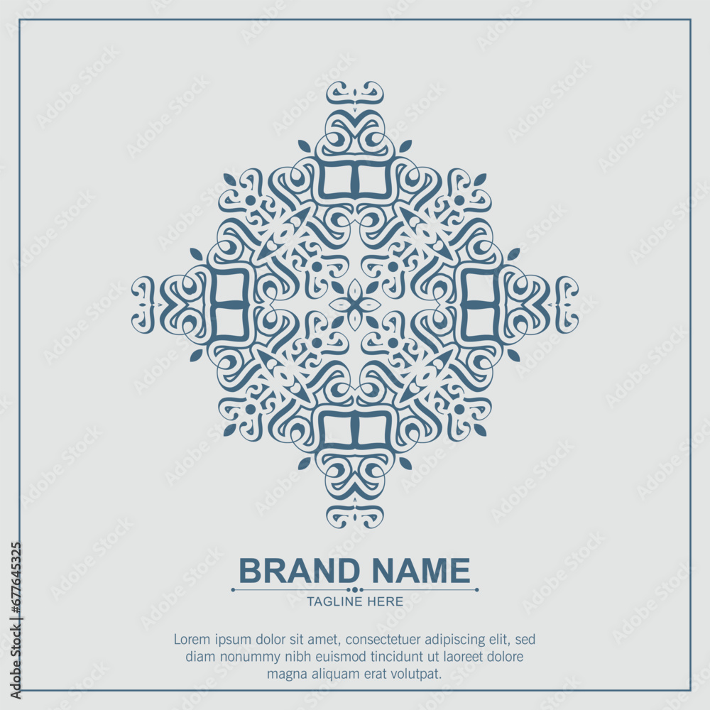 ornament art logo design template