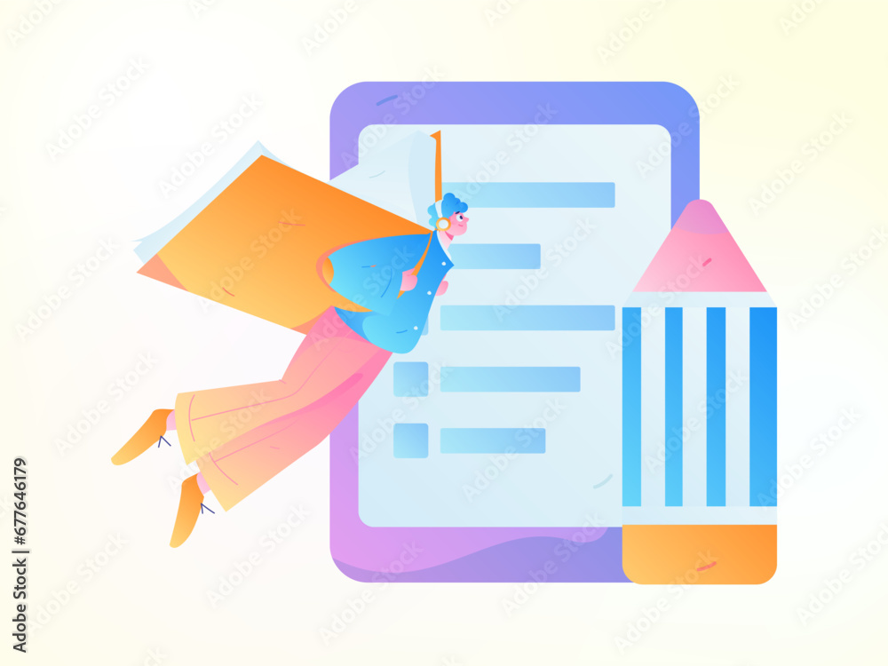 Education learning people flat vector concept hand drawn illustration
Education learning people flat vector concept hand drawn illustration