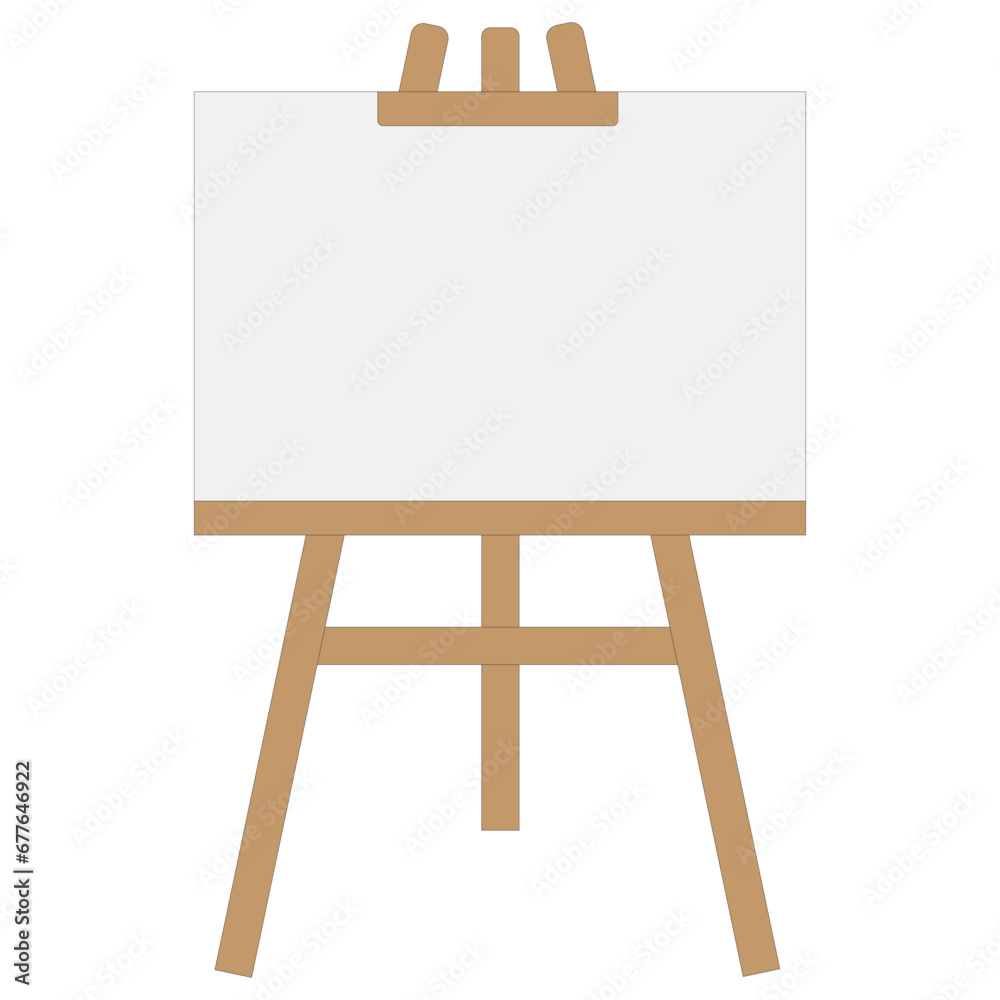 Easel and empty blank art board. Vector illustration Easel and empty blank art board. Vector illustration