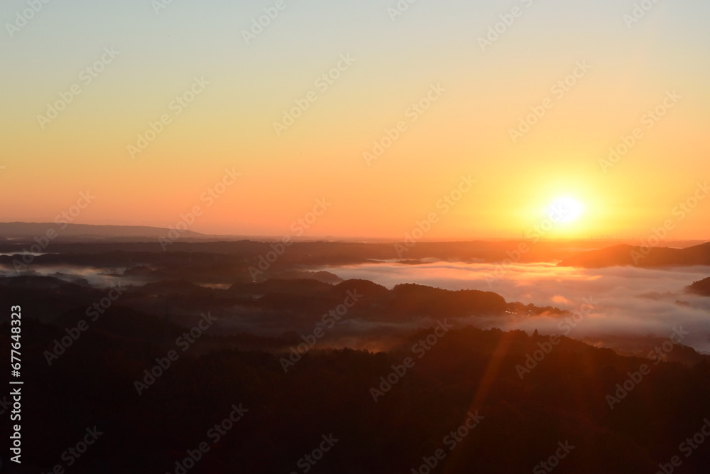 Obraz premium Sea of clouds in early morning
