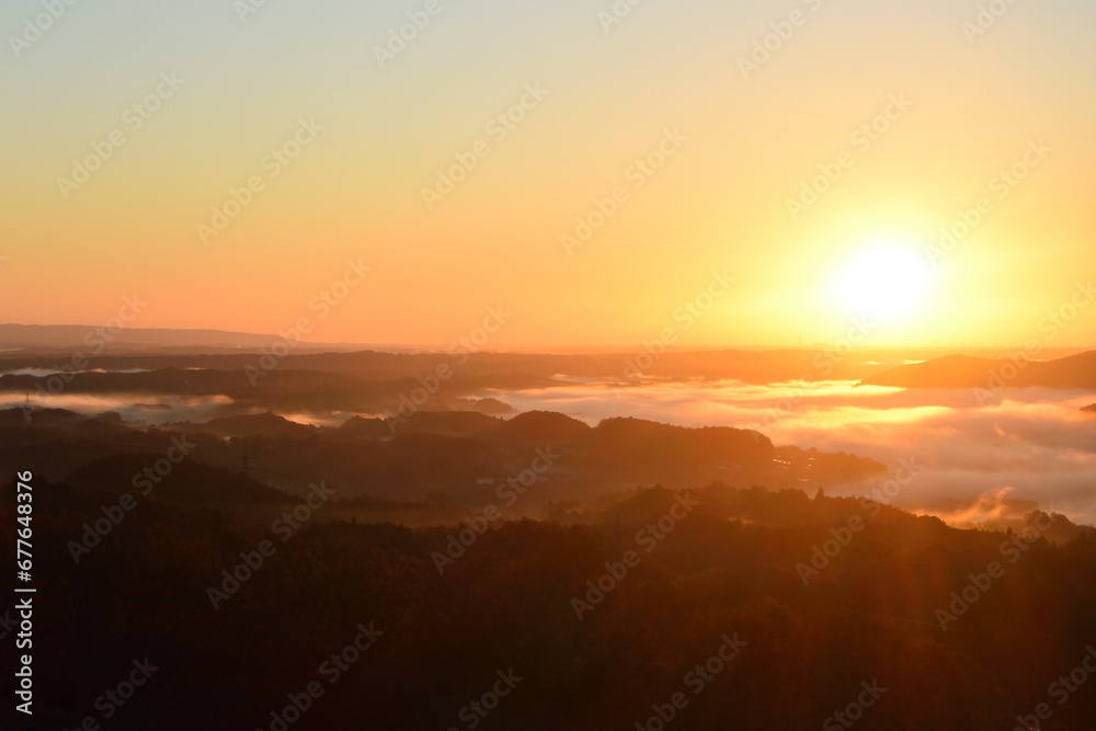 Fototapeta premium Sea of clouds in early morning