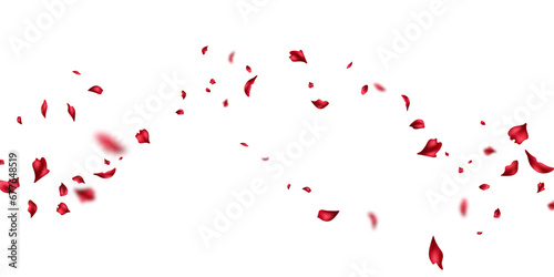 Red petal design background blowing in the wind beautiful vector illustration