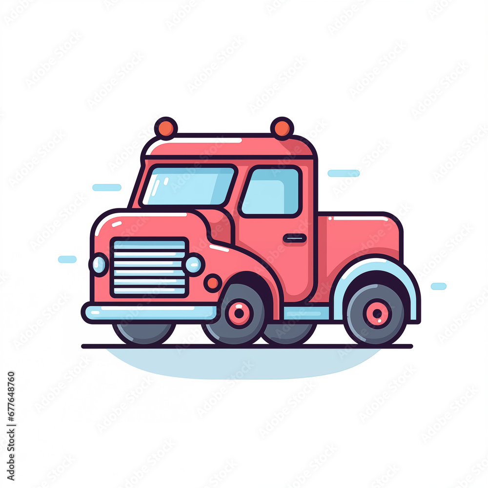 illustration of truck isolated on white background