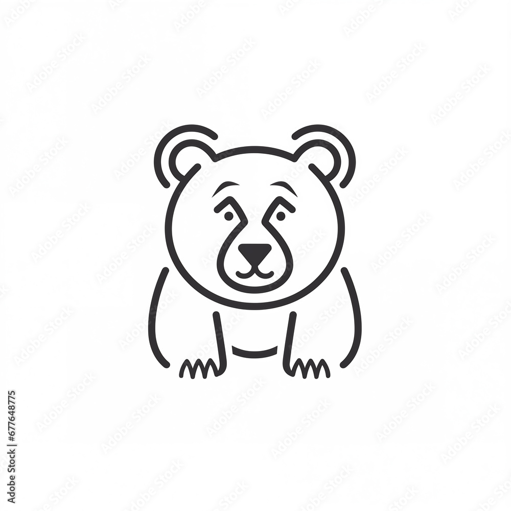 illustration of bear isolated on white background illustration of bear isolated on white background