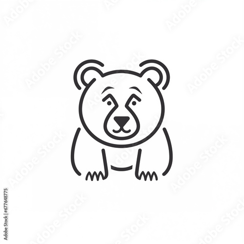 illustration of bear isolated on white background