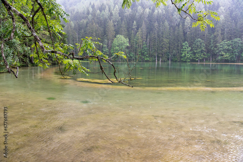 Jezersko lake in slovenian alps