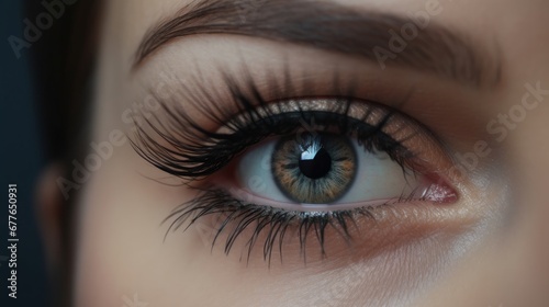 Artistic eyelash extensions AI generated illustration