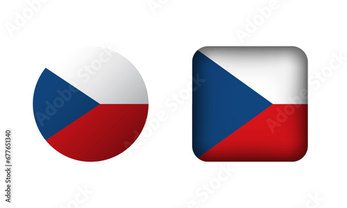Flat Square and Circle Czech Republic National Flag Icons Free Download Flat Square and Circle Czech Republic National Flag Icons - GFXLoad