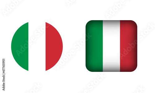 Free Download Flat Square and Circle Italy Flag Icons - GFXLoad