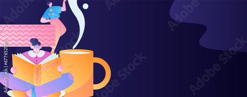 Education learning people flat vector concept hand drawn illustration
