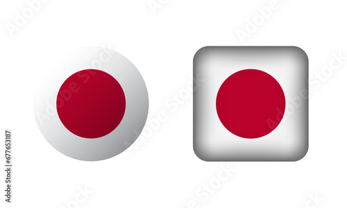 Free Download Flat Square and Circle Japan Flag Icons - GFXLoad