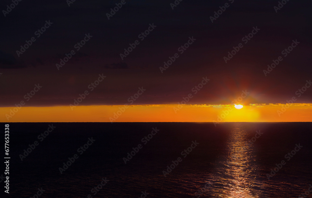 Sonnen untergang am Meer Savudrija. Umag Istrien. 