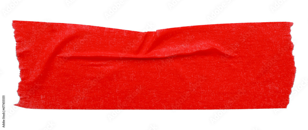 red crumpled torn tape isolated on transparent background. red crumpled torn tape isolated on transparent background.