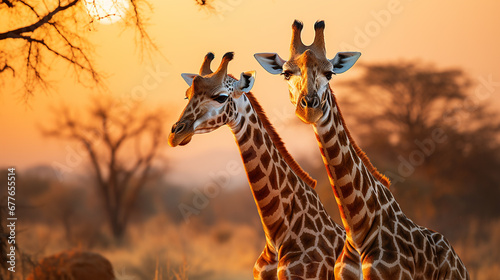 giraffe in continent HD 8K wallpaper Stock Photographic Image 