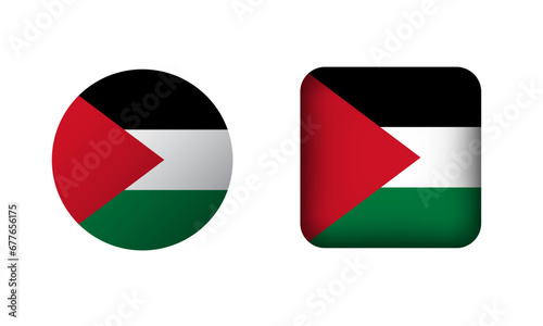 Flat Square and Circle Palestine Flag Icons Free Download Flat Square and Circle Palestine Flag Icons - GFXLoad