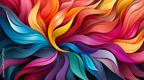 Swirling Dance of Colors: A Vivid Tapestry of Fluid Abstract Forms in Warm and Cool Tones