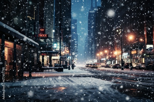 雪の降る街のイメージ05 photo