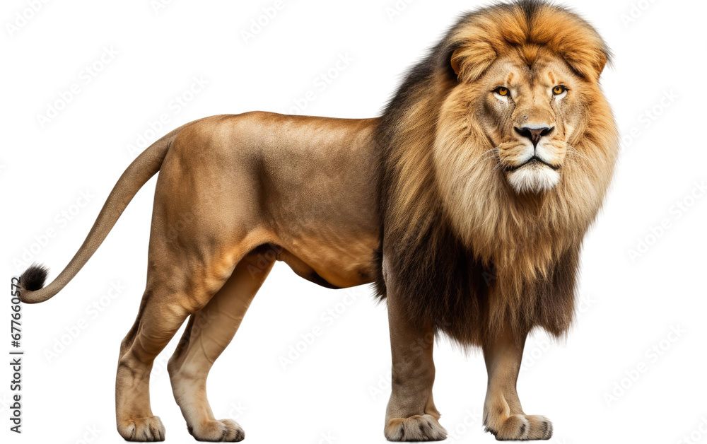 The Noble Lion On Isolated Background