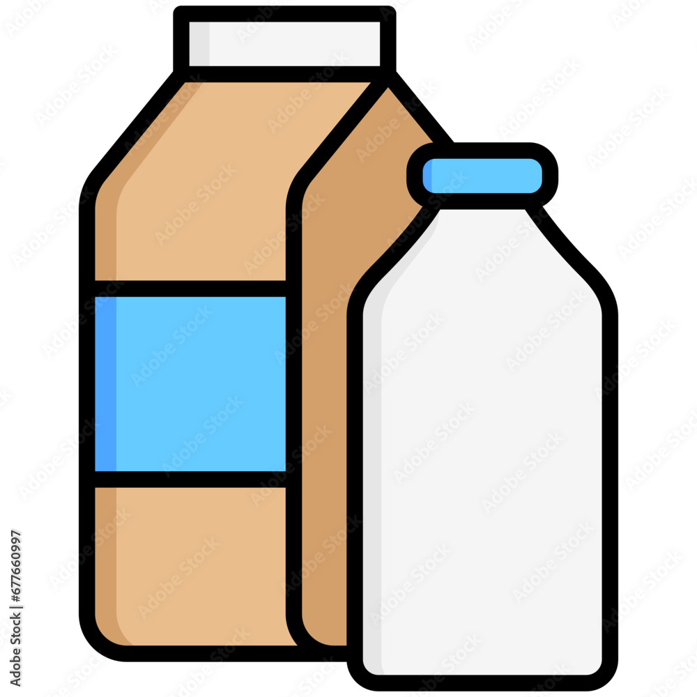milk color line icon milk color line icon