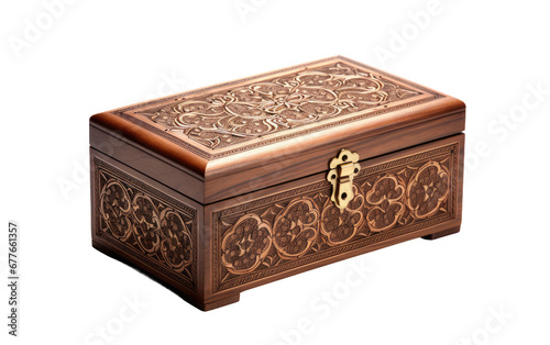 Handcrafted Jewelry Box On Isolated Background