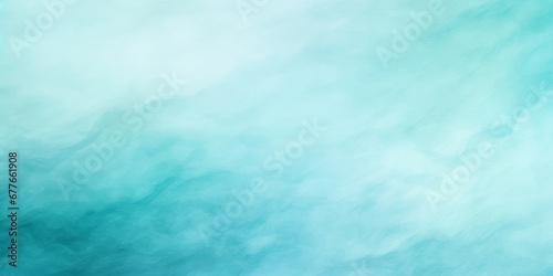 Watercolor paint background by soft pastel tone blue green with liquid fluid texture for background, banner, Generative AI