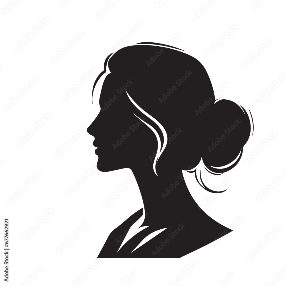 Face Women Silhouette - A Visual Symphony of Feminine Elegance and Strength, This Collection of Silhouettes Invites Viewers to Explore the Multifaceted Nature of Women's Faces, Each Image a Poetic Exp