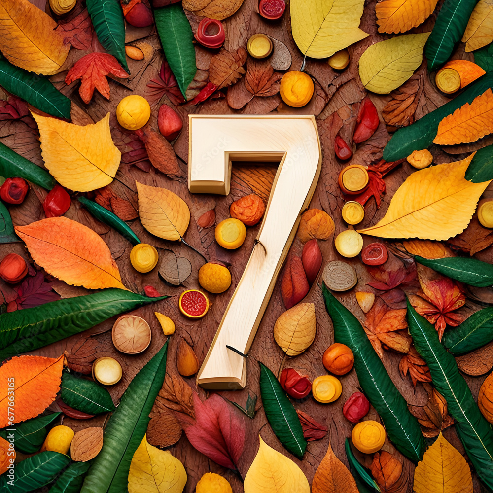 Autumn's Number, 7, generated by AI